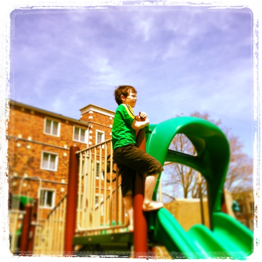 Where there is sunshine and playgrounds you will find happy children (and babysitters)